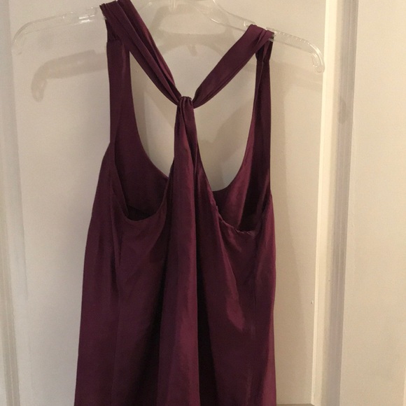 JCrew Purple 100% Silk Racerback Tank Size 6 - Picture 2 of 4